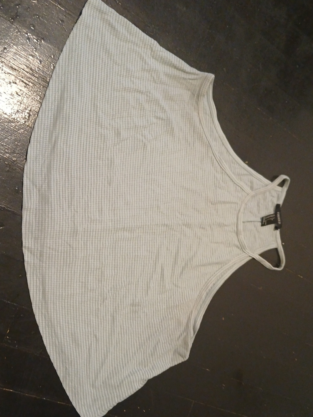 2 Cute Light Blue Striped Racerback Tank Top